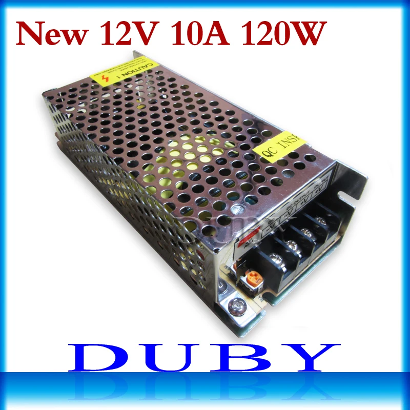 

12V 10A 120W Switching power supply Driver For LED Light Strip Display AC100-240V Factory Supplier free shipping