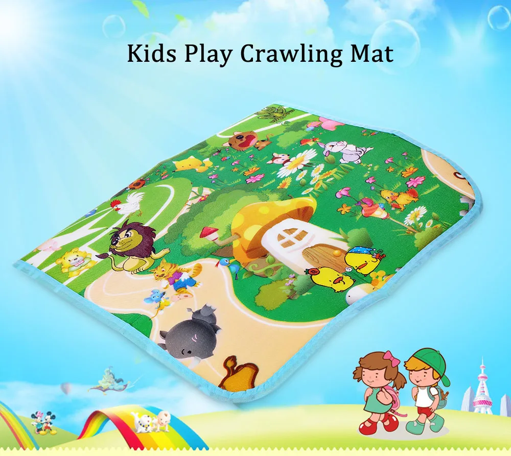 110 x 70cm Baby Kids Soft Foam Toddler Play Crawling Mat Blanket For Baby Play Walk Single sided