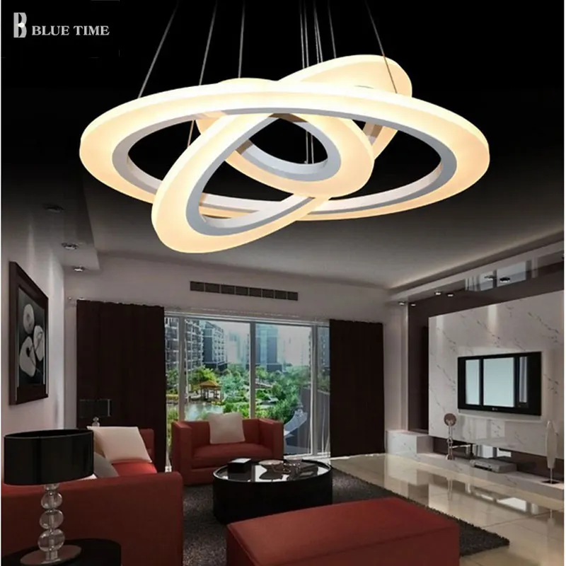 

3 Ring Circles Modern Led Pendant Lights For Dining Living Room Acrylic Cerchio anello lampadario Lighting Lamp Lamparas Modern