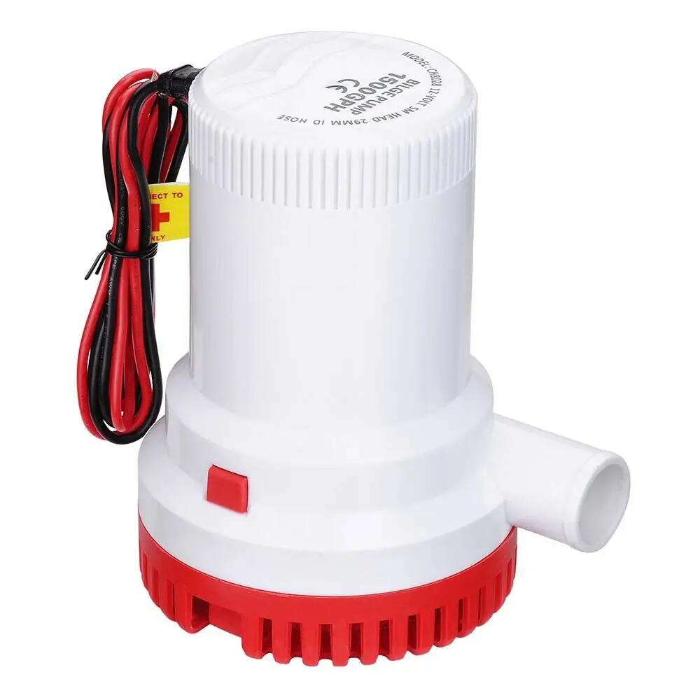 24V Submersible Bilge Pump 2000GPH Electric Water Pump For Aquario Submersible Seaplane Motor Homes Houseboat Boats