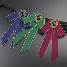 Женский галстук-бабочка, винтажная Камея, Дамская голова, Бриллиантовая лента, брошь с кисточкой, шикарная, для девушек, элегантная бижутерия, воротник, булавка, для девушек, галстук