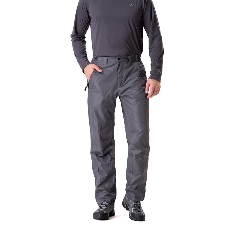 Clothin мужские зимние лыжные штаны для сноуборда, брюки-карго, теплые флисовые брюки с подкладкой, водонепроницаемые штаны с эластичной резинкой на талии 1201M@ US размер - Цвет: Grey (US Size)
