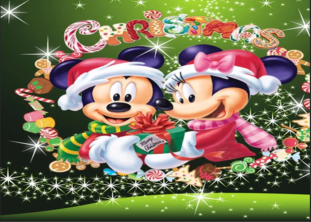 7x5ft Merry Christmas Minnie Mickey Snow Flakes Gifts Custom Photo Studio Backdrop Background Vinyl 2cm X 150cm Background Vinyl Studio Backdropphoto Studio Backdrop Aliexpress