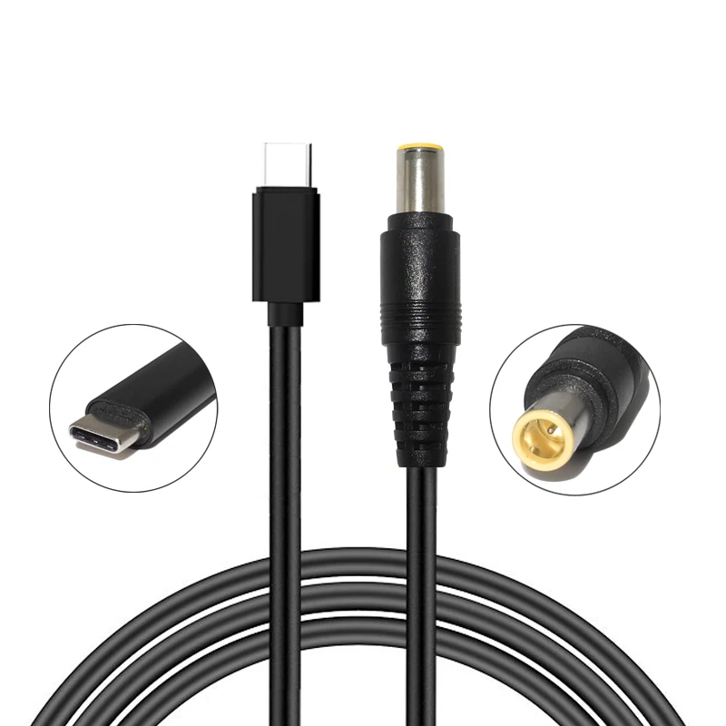 

USB C Charging Cable for Lenovo Laptop USB Type C PD Adapter Converter 7.9*5.5mm Dc Plug Connector Laptop Charger Cable Cord