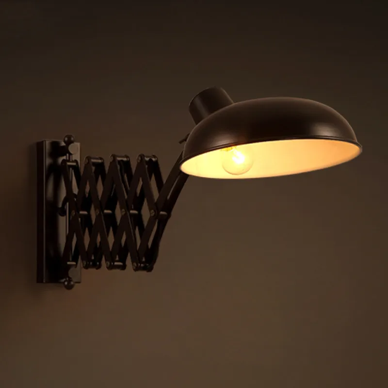 

American Iron Retro Dining Room Balcony Bedroom Adjustable Wall Light Lamp Loft Industry Bar Coffee Hall Novelty Wall Lighting