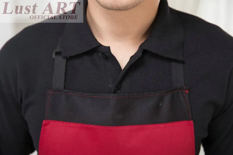 Food Service black red aprons for woman man apron hotel restaurant kitchen waiter aprons cooking apron B014