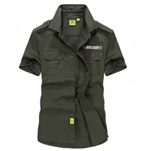 Sommer Stil Original Marke Mens shirts 2016 kurzarm Top qualität 100% baumwolle Plus Größe Lose männer Armee hemd 1003
