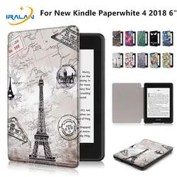 2018 Новый окрашенный PU кожаный чехол для Amazon Kindle Paperwhite 4 6,0 "Обложка электронной книги для Kindle Paperwhite 4 10th поколения + 3 в 1