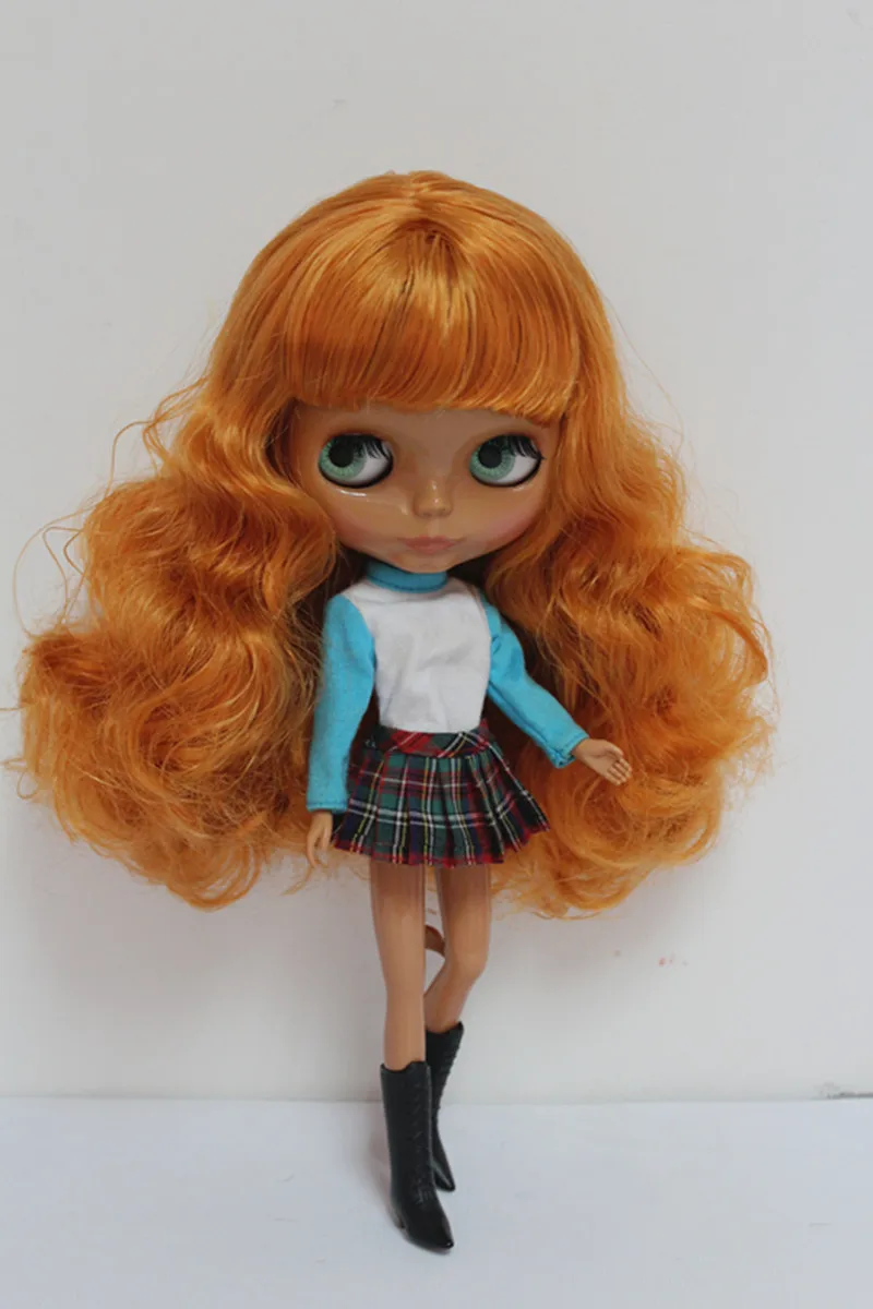 

Blygirl Chocolate curls Bangs black skin nude Blyth doll doll joint general body 7 can change the makeup