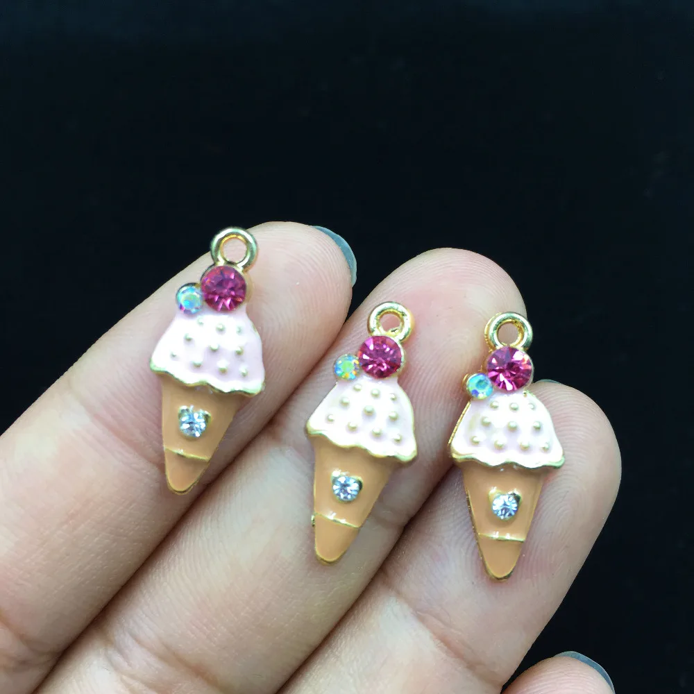6pcs-gold tone enamel bow Charm-you pick the color