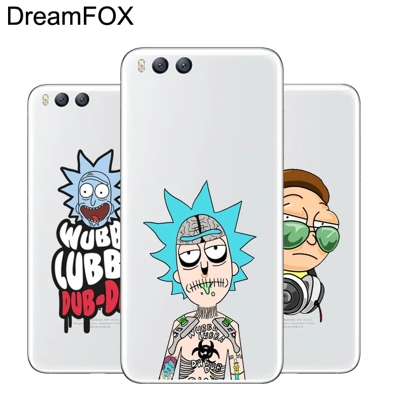 

DREAMFOX M130 Rick and Morty Soft TPU Silicone Case Cover For Xiaomi Mi Note 2 3 4 5 6 8 SE M5 4C 4S 5C 5S 5X 6X A1 Plus