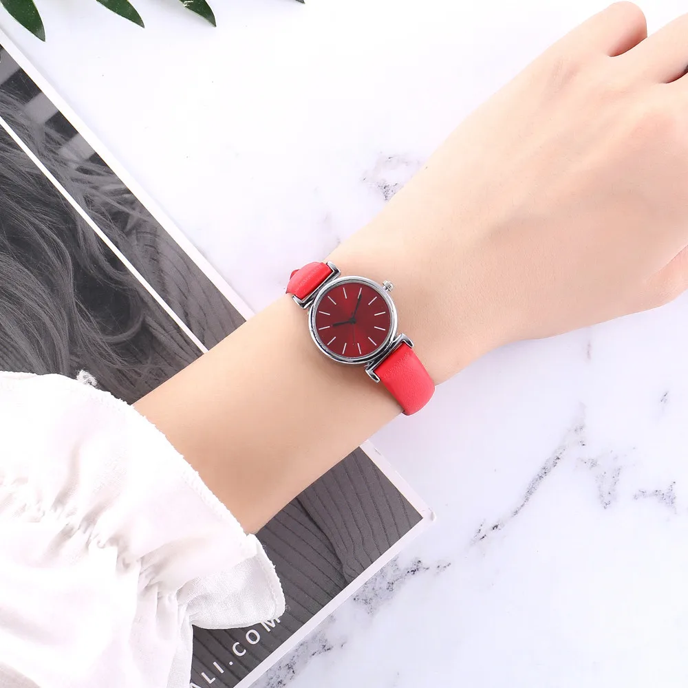 

Vansvar Women Fashion Mini Design Mesh Quartz Wrist Watches Casual Leather Ladies Simple Watch Dial Watch Women's Watch#5/22