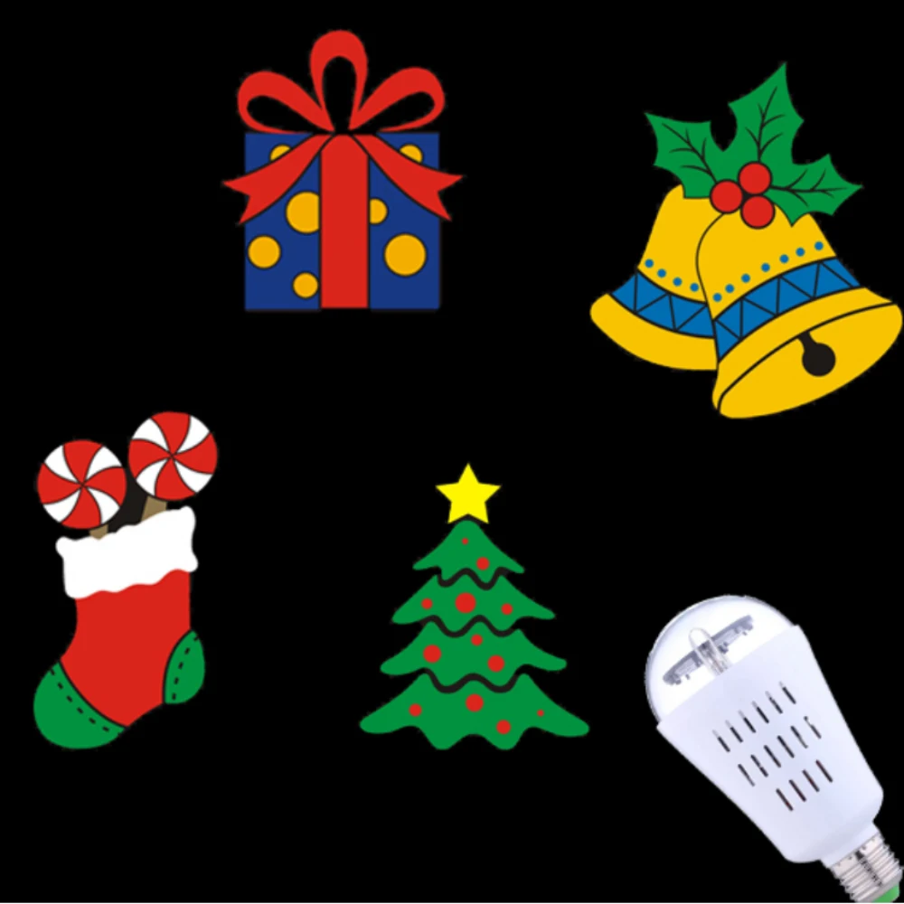 

New Laser Projector Xmas Lamps LED Stage Light Mini Projector For Christmas Party Night Light Home Dec Holiday Light