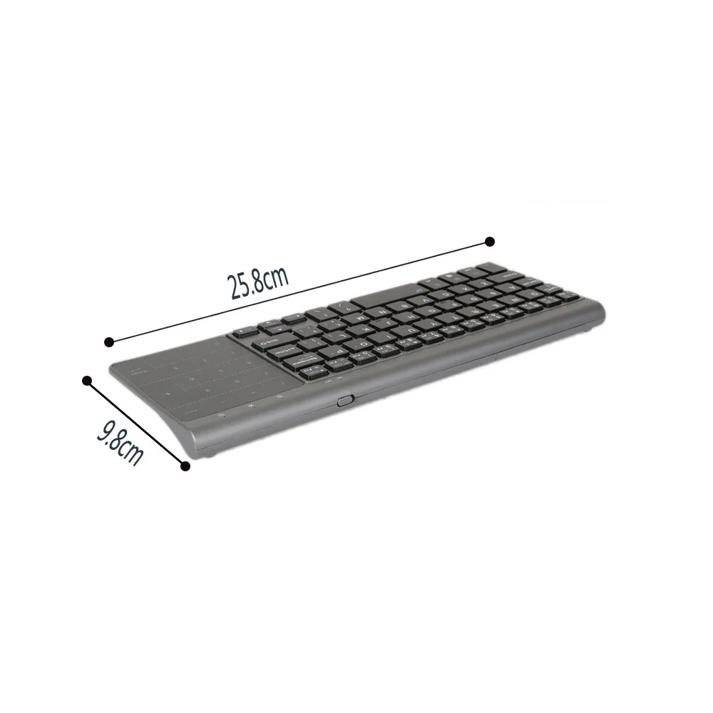 2,4G Беспроводная клавиатура с тачпадом и Numpad для Windows PC ноутбука Ios pad Smart tv HTPC Android Box