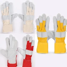 Новые кожаные длинные сварочные перчатки tig сварочные перчатки mig Сварочные перчатки защитные перчатки 3 цвета Распродажа по низким ценам