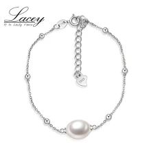 Очаровательные модные жемчужные украшения браслет Свадьба для женщин, 925 серебро пресной воды натуральный жемчуг браслет мама лучшие подарки