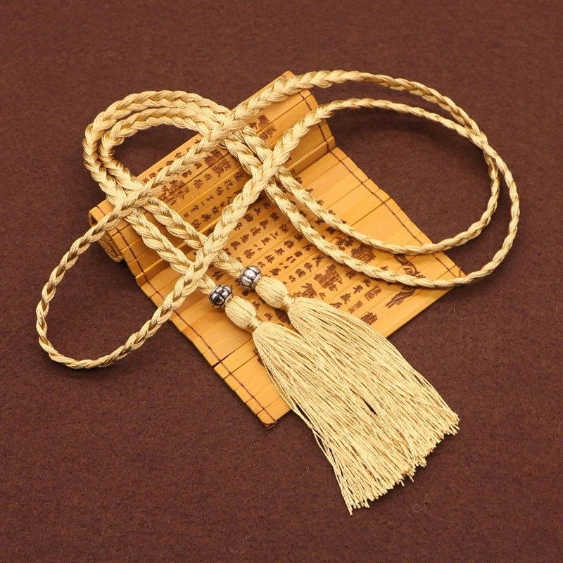 2PCS Polyester Two Head Rope Tape Tassels Home Textile Curtain Clothing Pendant Craft Tassels DIY Clothing Decoration Material