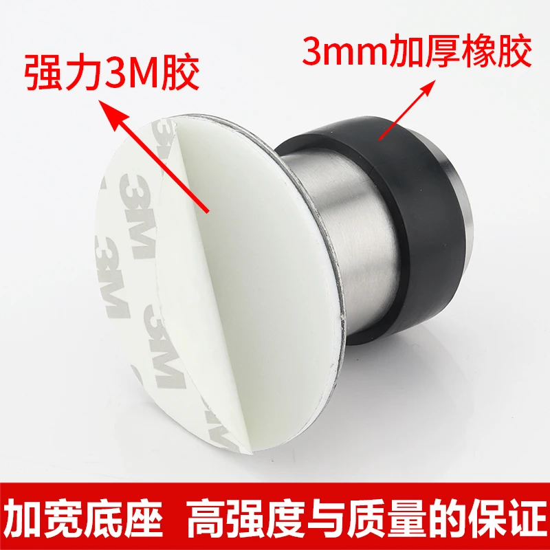Double Use Door Stops with 3M Glue or Screws Suction Anti-Collision Stainless Steel Rubber Stopper Turtle Has Binding Resistance