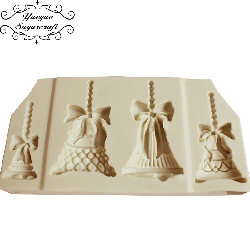 

Yueyue Sugarcraft Bells Christmas Silicone mold fondant mold cake decorating tools chocolate