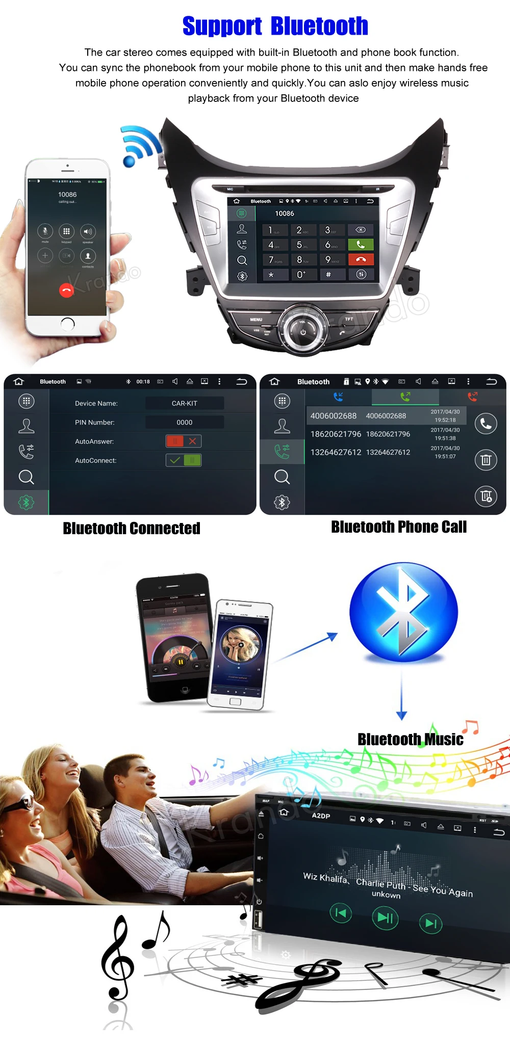 Cheap Krando 8" Android 8.0 car radio gps dvd navigation multimedia system for Hyundai Elantra Avante 2011-2013 player WIFI 3G DAB+ 3