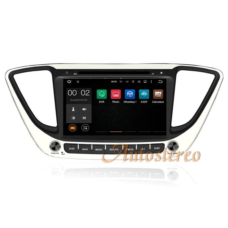 Sale Android6.0 7.1 Car CD DVD Player GPS Navigation for Hyundai Verna 2016 2017 Radio Audio multimedia Player Autostereo Satnav 7