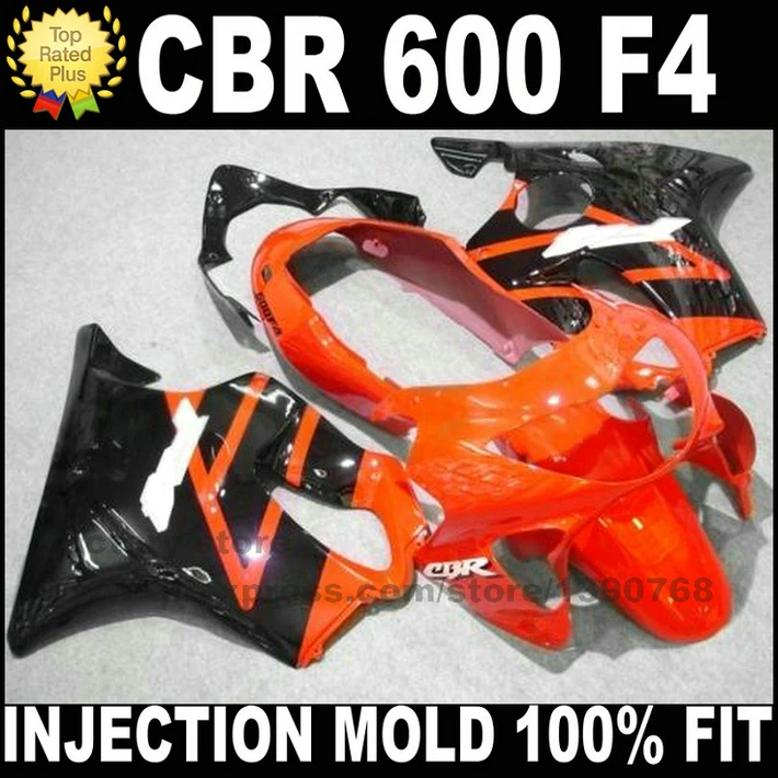 

Injection molding kits for HONDA CBR 600 F4 fairings 1999 2000 CBR600 99 00 orange black fairing kit plastic parts C9