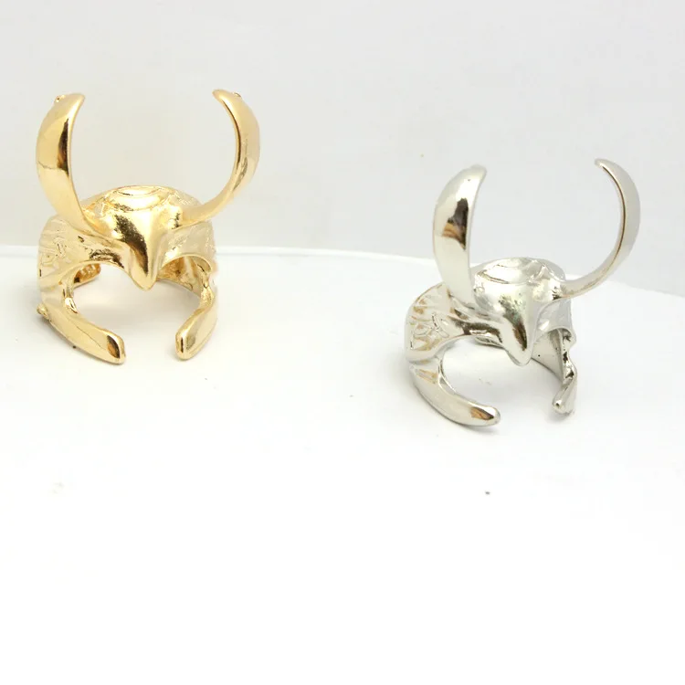 

Movie The Avengers Adjustable Loki Helmet Rings Punk Thor ring The Dark World For Men&Women gift Action Figure Cosplay Toys