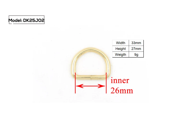 Никелированные d-кольца 25 мм лямки обвязочные сумки аксессуары для одежды Розничная не сварные металлические плоские ди кольца 8 видов