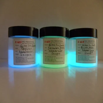 

luminescent powder, glow powder, glow pigment, photoluminescent pigment, water base, color:skyblue,yellowish-green,bluish-green