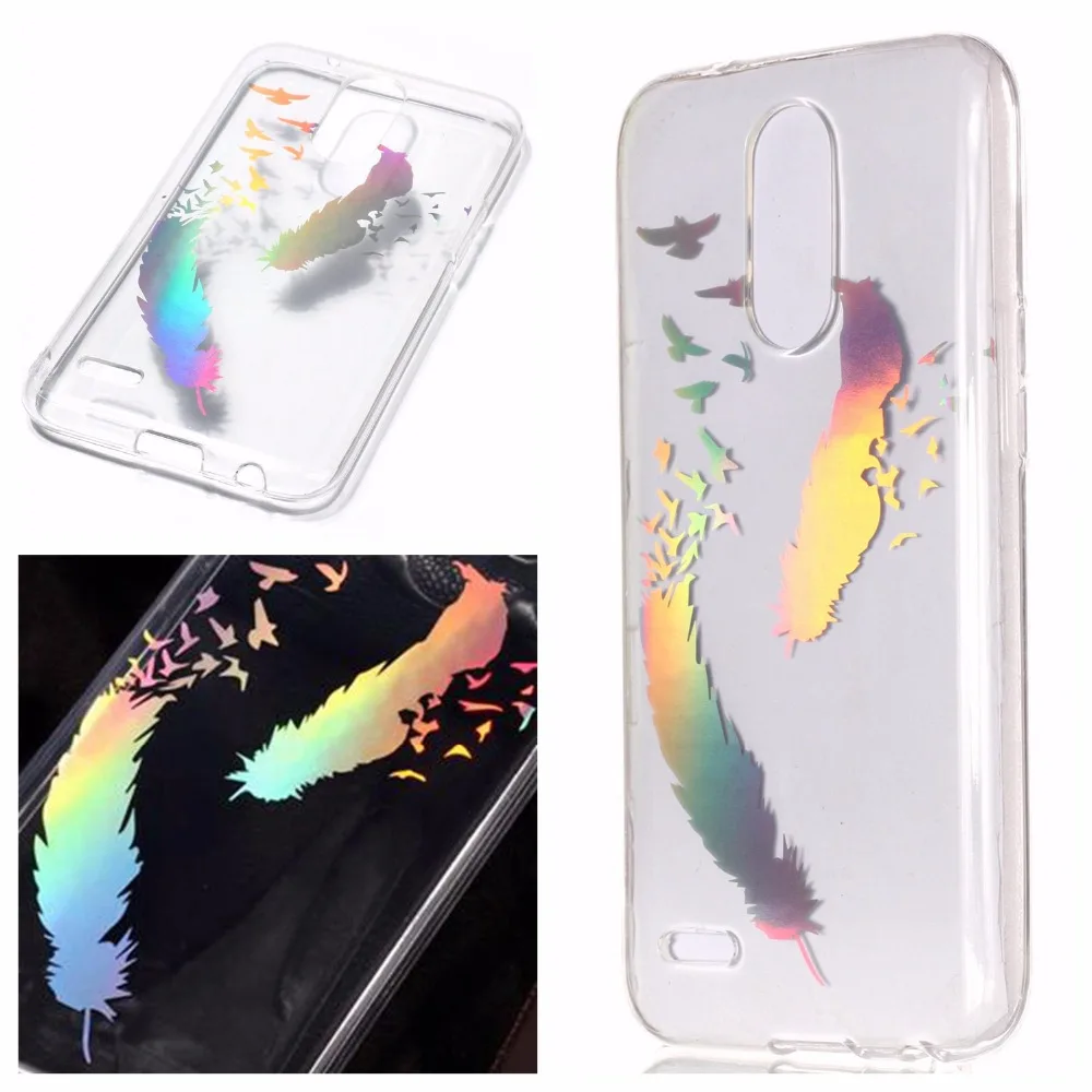 

Shinning Laser Soft TPU Case for LG K10 2017 Cover Painting Patterned Fashion Back Protective Phone for LG K10 2017 Case