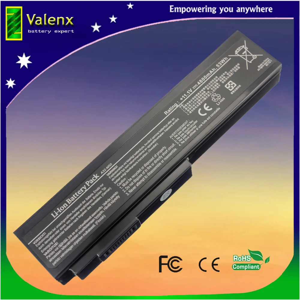 Новый аккумулятор для ноутбука ASUS N61 N61jq N61Ja N61Jv N61Vn N43 N53 N53J N61JQ|new laptop battery|laptop