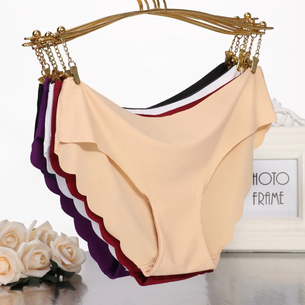 

Women Panties Underwear Ultra-thin Viscose Seamless Briefs For Women's Comfort low-Rise Ruffles Sexy Lingerie Summer New Hot