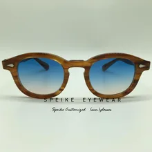 SPEIKE индивидуальные новая мода Lemtosh Johnny Depp Стиль Солнцезащитные очки для женщин AAAAA+ Качество Винтаж Круглый Защита от солнца очки синий/желт