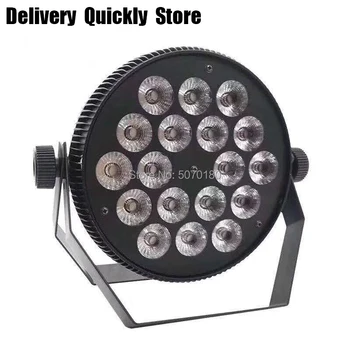 

Fast Delivery 18pcs 10W RGBW 4 IN 1 Flat Led par light 8 channels to change color good use for DJ Party Home entertainment