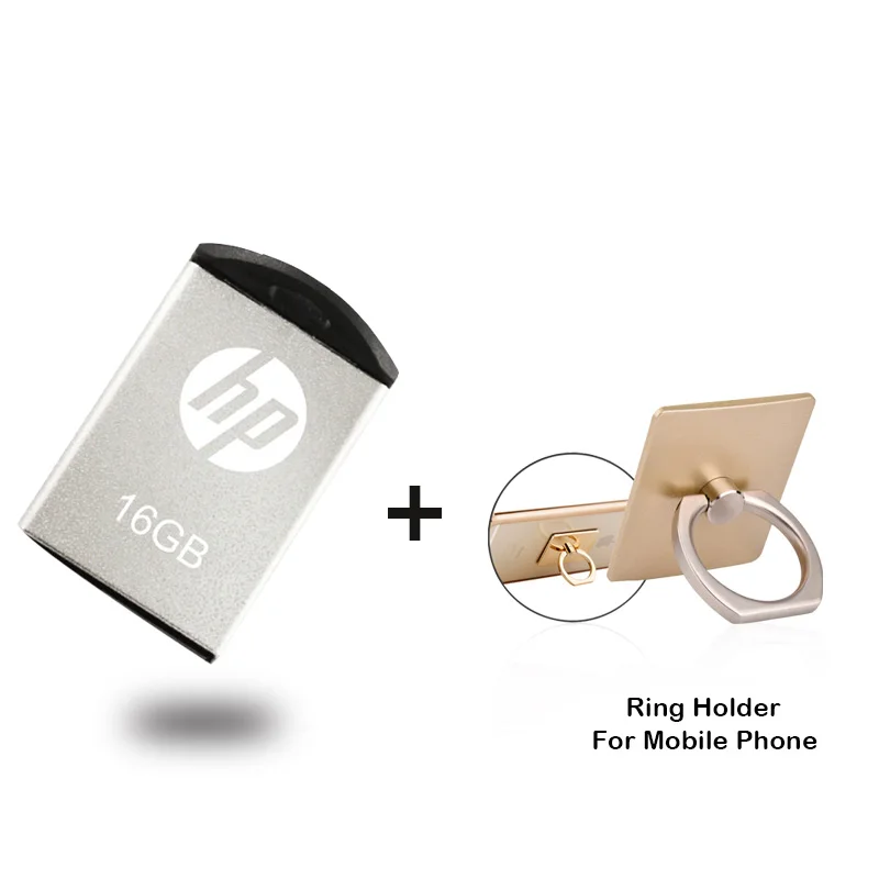 USB флеш накопитель HP 16 ГБ металлическая карта памяти Mini v222w Micro M2 музыкальный диск