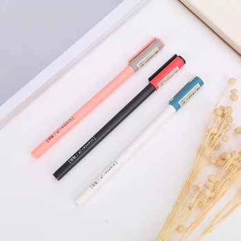 

6Pcs/lot Quality Gel Pen 0.5mm Black/Blue Ink Smooth Gel ink Pen Writing School Supplies Stationery Promotional Neutral Pen Gift