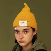 Зимние шапки для женщин, Новые Вязаные шапки, одноцветные милые шапки для девочек, осенние женские шапки, теплые шапки, Женская Повседневная шапка