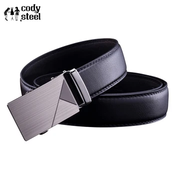 

Cody Steel Mens Fashion Belt PU Leather Automatic Buckle Men Black Belt Designer Popular Casual Business Male Belts Luxury