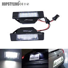 Hopstyling 2x ошибок ксенон белый светодиодный номерной знак светильник для Nissan Qashqai Pathfinder R51 JUKE Primera P12 X-trail автомобильные лампы
