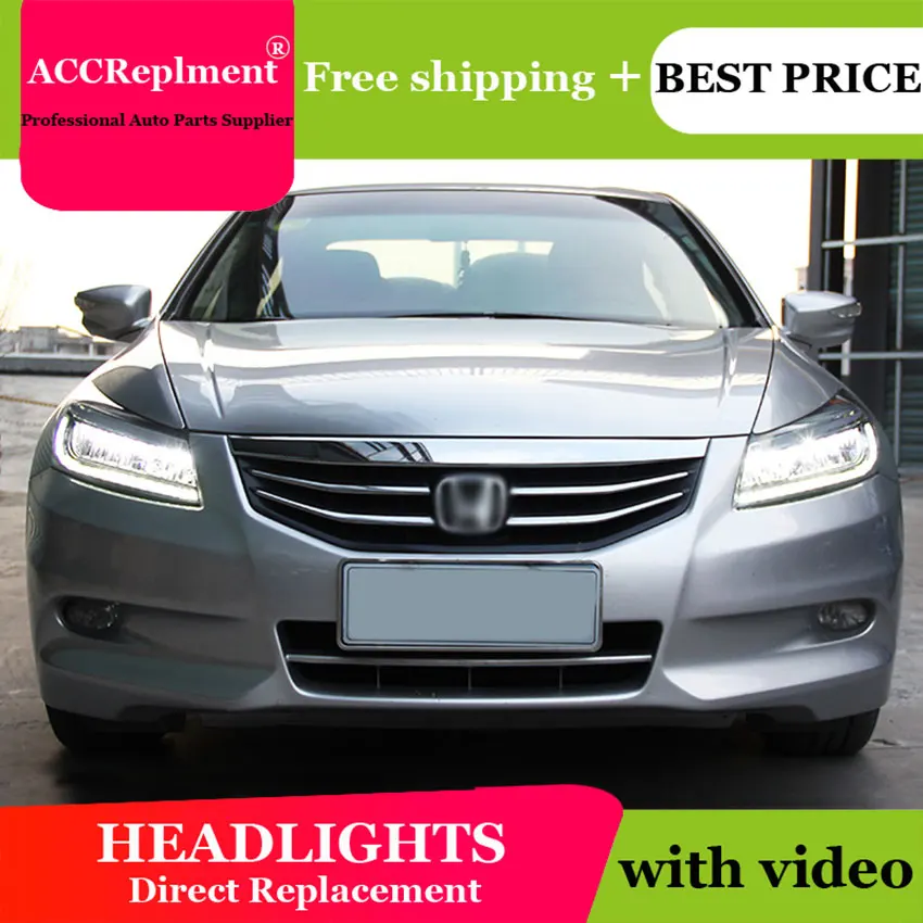 Автомобильный Стайлинг для Honda accord 2008-2012 головной светильник s angel eyes 2008-2012 для Honda accord светодиодный светильник Q5 bi xenon объектив h7 xenon