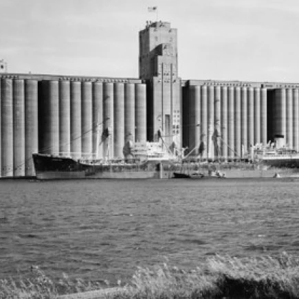 Industrial ship at a grain elevator  Superior  Wisconsin  USA Poster Print (24 x 36)