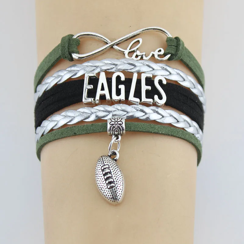 Бесконечность любовь Eagles браслеты с футбольной тематикой Мода ручной работы