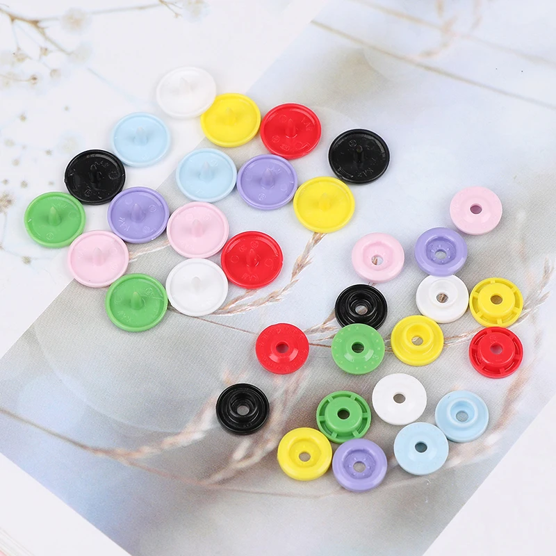 20Pcs Round Plastic Snaps Button Fasteners Quilt Cover Sheet Button