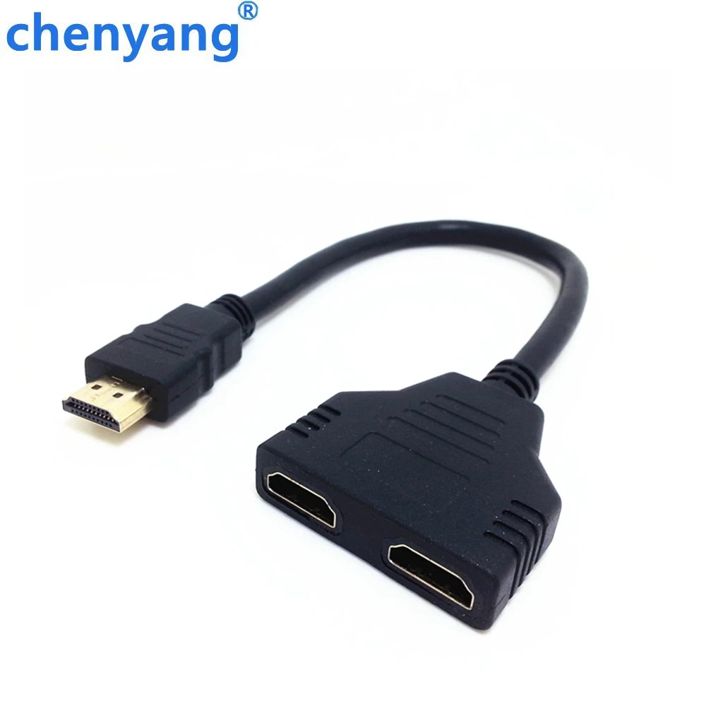 Кабель переходник с HDMI папа на два мама 1 2 каналами для HDTV поддержка двух