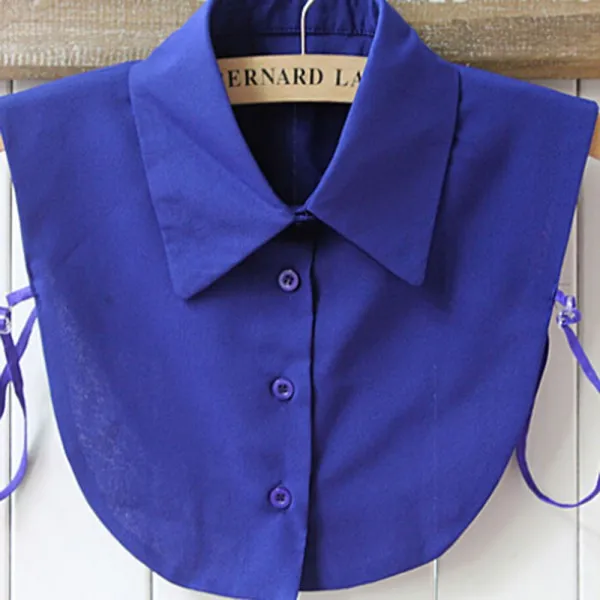 Небольшой нагрудные блузка Топ Для женщин Съемная Рубашка с отворотом Поддельные Ложные Воротник Колье Цепочки и ожерелья 9 видов стилей
