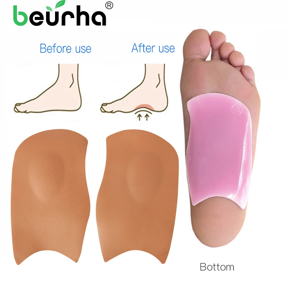 

2pcs Flatfoot Correct Support Orthotic Cubitu Varus Orthopedic Feet Cushion Pads Care Insoles Flat Foot Corrector Non-slip