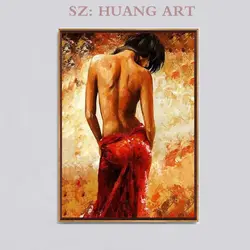 Мода рисунок впечатление абстрактная сексуальная женщина картина маслом красота обнаженная украшения лобби диван отель горячая