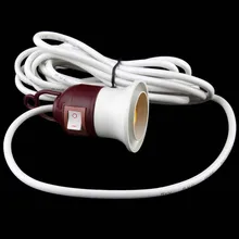 Вкл/Выкл Переключатель E27 держатель лампы розетки переменного тока 250V 10A Светильник w/3m Мощность кабель Шнур