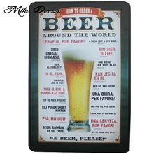 [Mike86] пиво по всему миру жестяные вывески Винтаж Дом Кафе Ресторан пиво плакат металл ремесло художественная живопись 20*30 см A-46