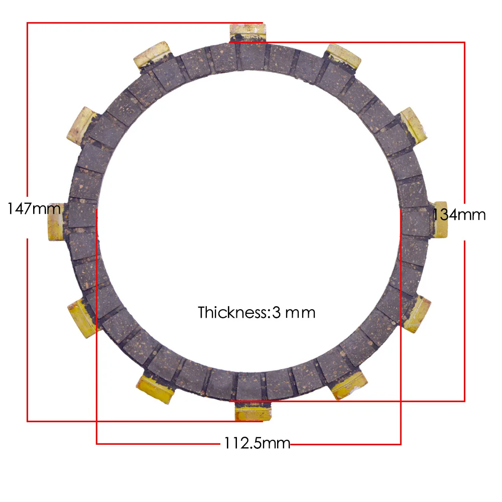

Motorcycle Driven Wheel Clutch Disc Pressure Plate Assembly for YAMAHA XV125 XJR400 Friction Clutch Disc Engine Part Kit 400CC